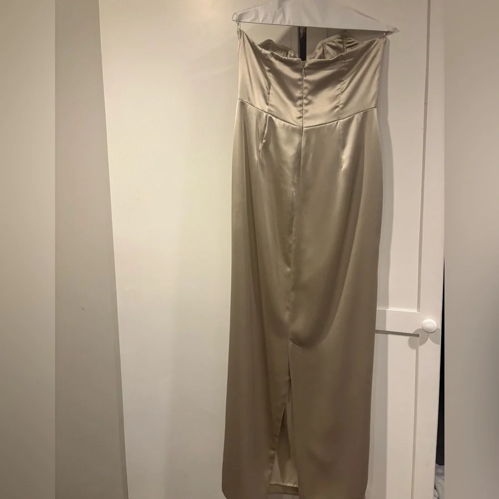 Champagne Strapless Dress - Picture 4 of 5
